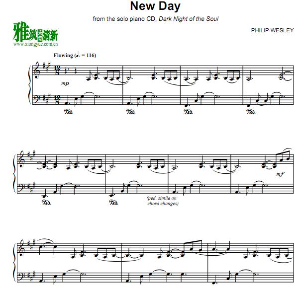 Philip Wesley - New Day钢琴谱