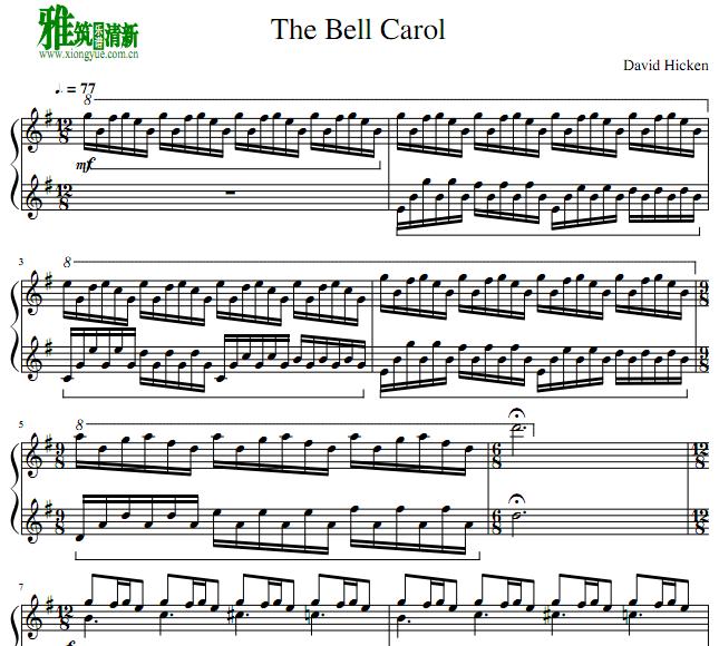 David Hicken - Carol of the bells钢琴谱