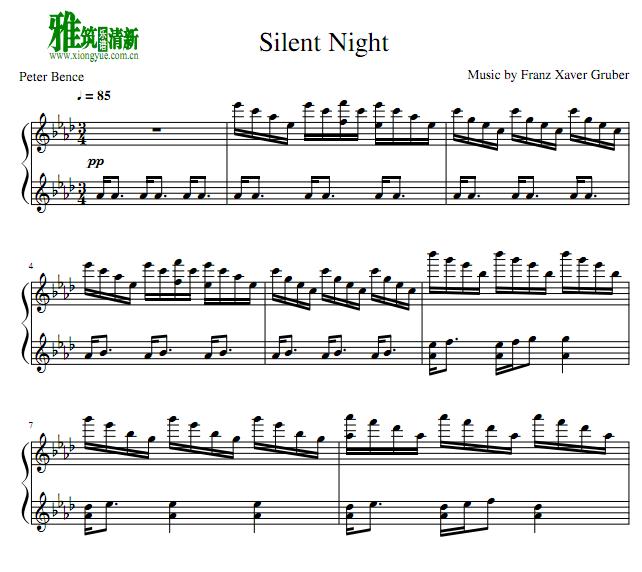 Peter Bence - Silent Night钢琴谱