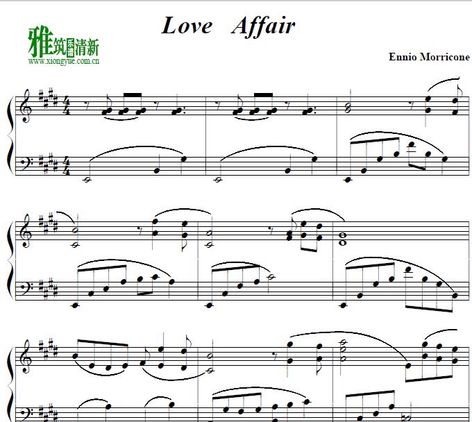 love affair钢琴谱