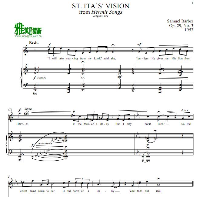 Barber- St. Ita’s Visionٰ