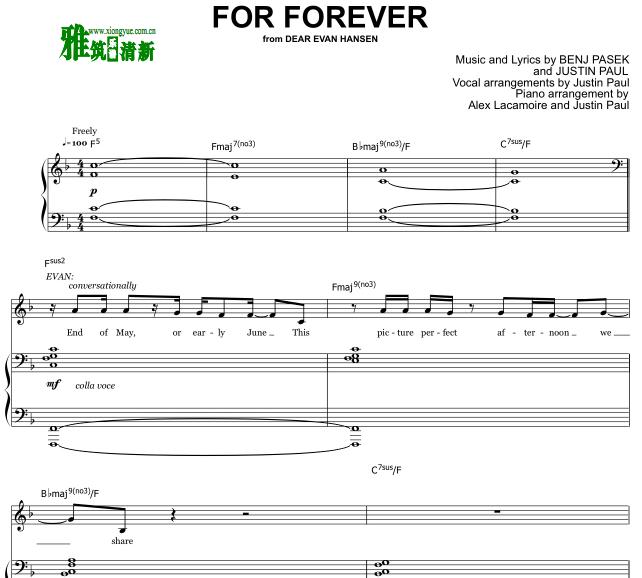 Dear Evan Hansen - For Foreverٰ