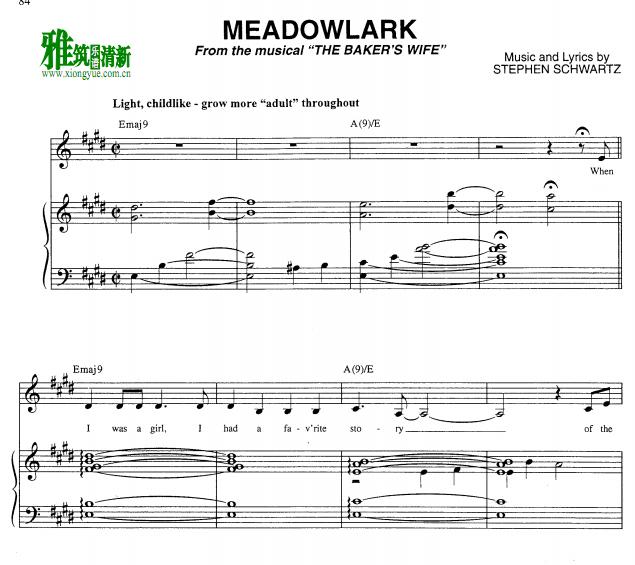 The Baker's Wife - Meadowlarkٰ