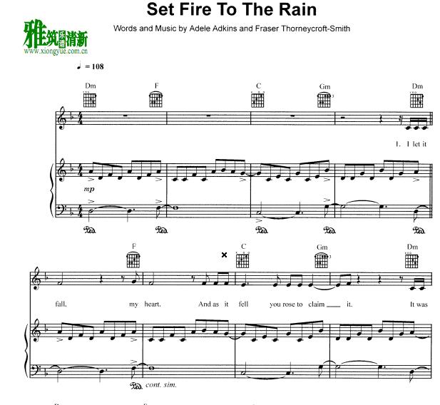 Set Fire To The Rainٵ 