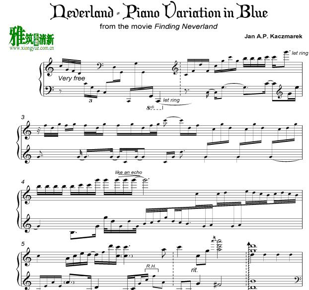 Finding Neverland - Piano Variation in Blue