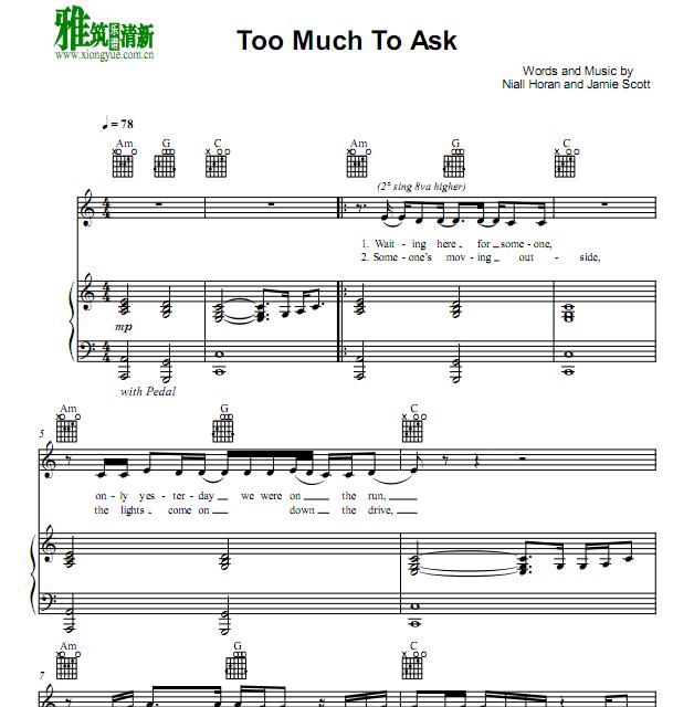 Niall Horan  - Too Much to Askٰ 