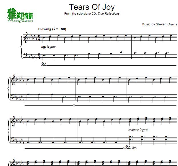 Steven Cravis - Tears of Joy钢琴谱