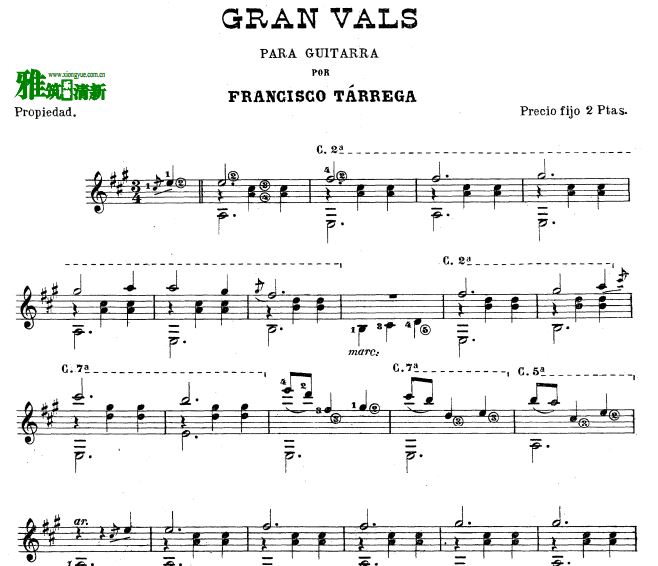 F.Tarrega ̩׼ Gran Vals󻪶ԭ漪