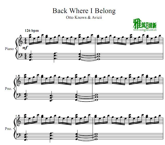 Otto Knows feat. Avicii - Back Where I Belong