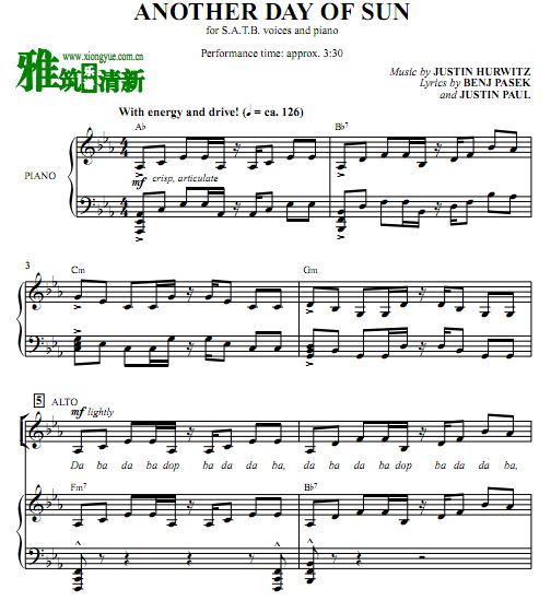 ֮ Another Day of Sun  SATBϳ׸ٰ