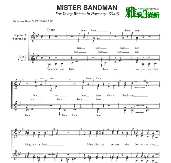 Mister Sandman ϳ SSAA