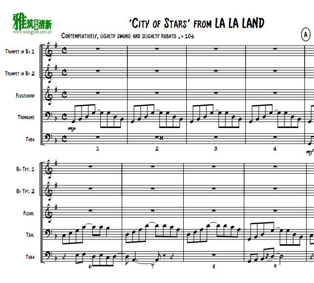 ����֮��City of stars ͭ����������