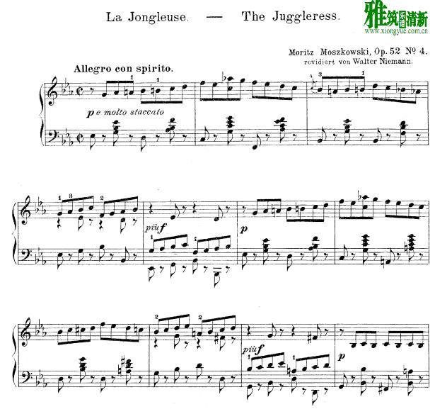 Moszkowski - La Jongleuse  Op.52, No.4