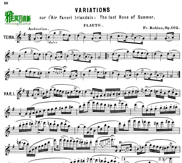  Variations on an Irish Folksong, Op.105