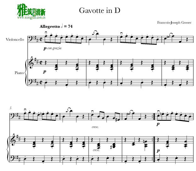 Gossec - Gavotte in D ٸٰ