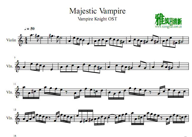 ѪʿVampire Knight OST - Majestic VampireС