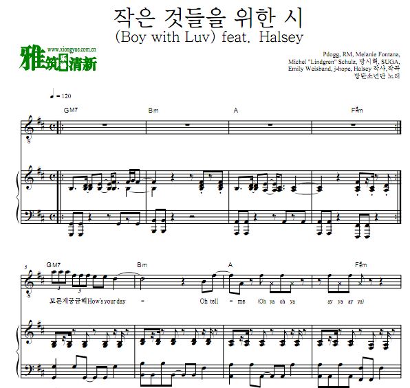 曲谱bts_钢琴简单曲谱(3)