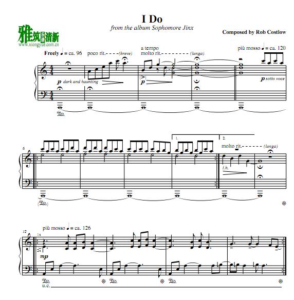 Rob Costlow - I Do钢琴谱