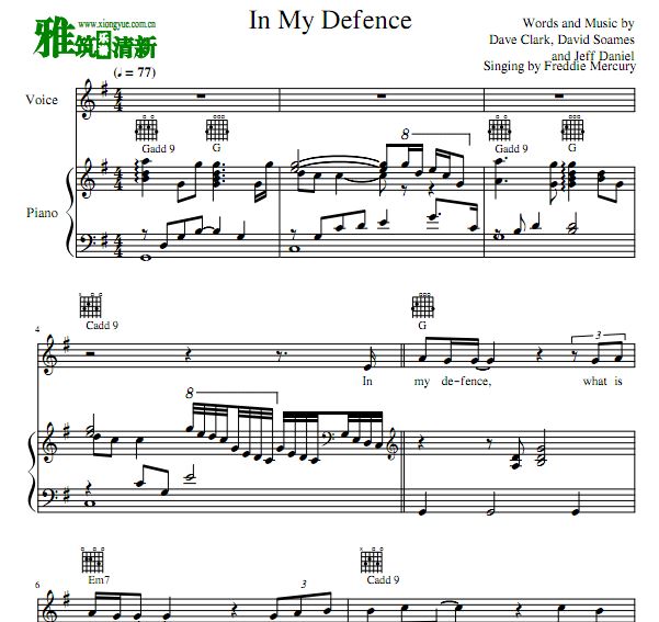 Freddie Mercury - In My Defenceٰ ָ