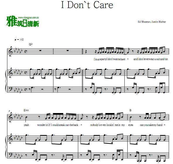 Ed Sheeran, Justin Bieber - I Don't Careٰ 