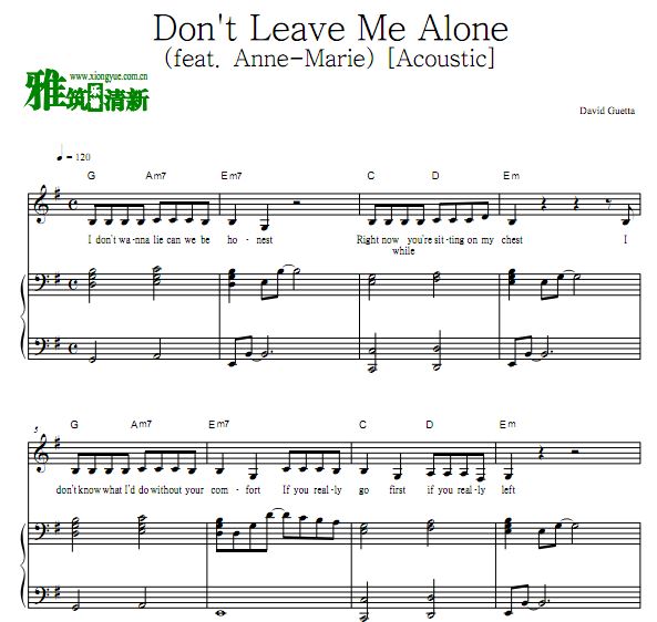 David Guetta - Don't Leave Me Alone(Acoustic)������