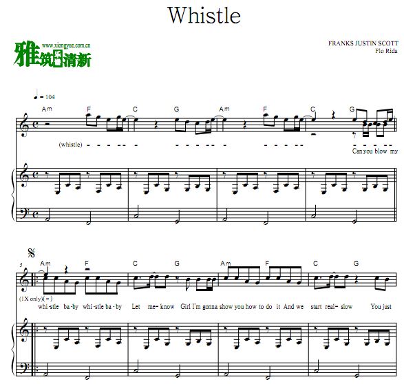 whistle简谱_儿歌简谱