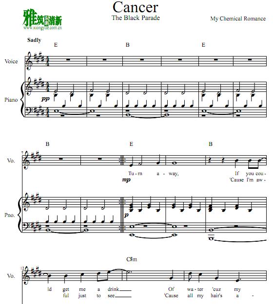 MY CHEMICAL ROMANCE - Cancerٰ