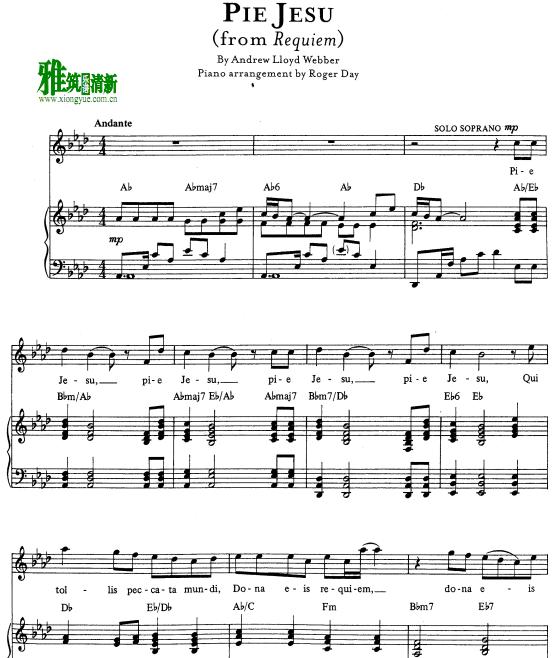_VERIFIED_ Free Sheet Music Pie Jesu Charlotte Church