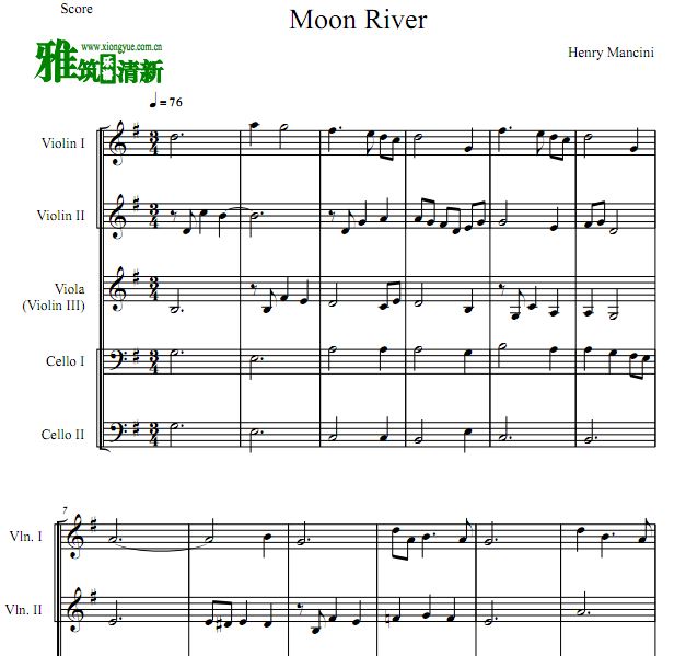  Moon River  Сһ С