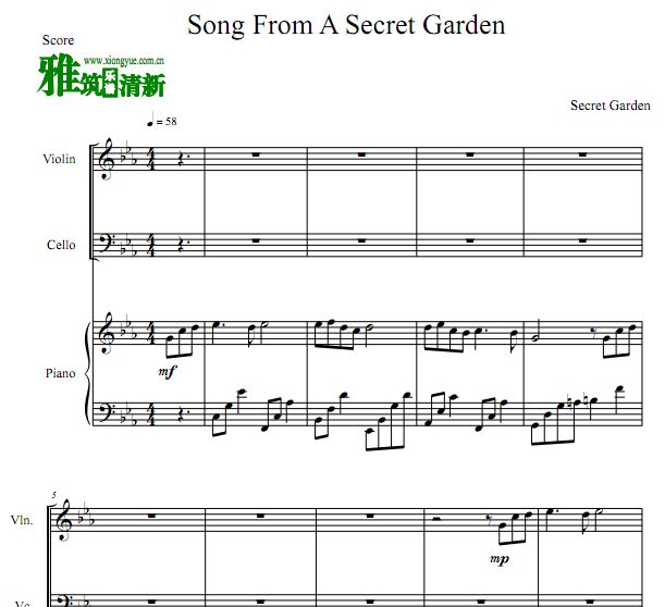 Song From a Secret Garden ԰֮Сٴٸٺ