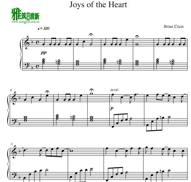 Brian Crain - Joys of the Heart钢琴谱