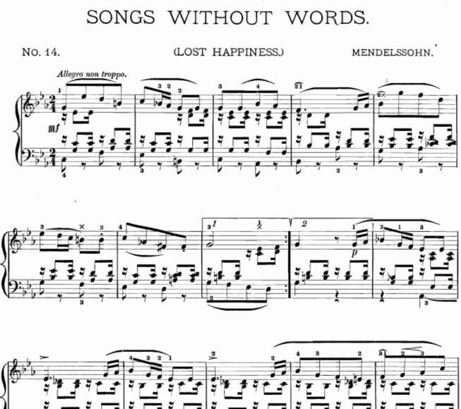 Mendelssohnŵ¶Songs without words 14