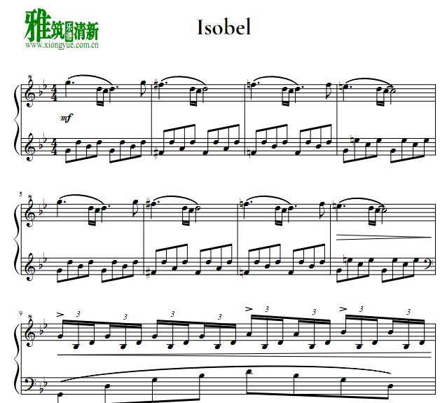 Oskar Schuster - Isobel钢琴谱