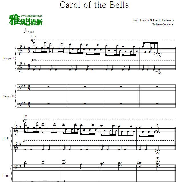 Tedesco & Heyde - Carol of the Bells