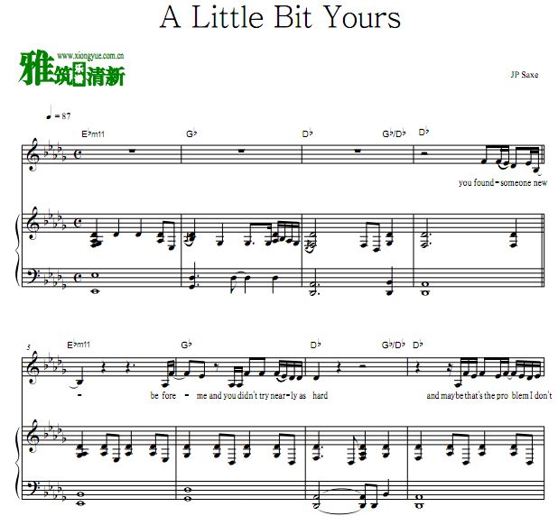 JP Saxe - A Little Bit Yoursٰ 