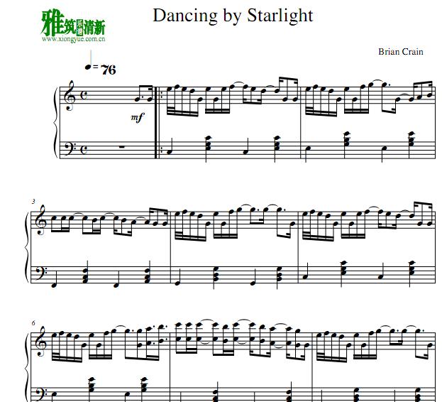 Brian Crain - Dancing by Starlight钢琴谱