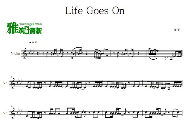 BTS - Life Goes OnС