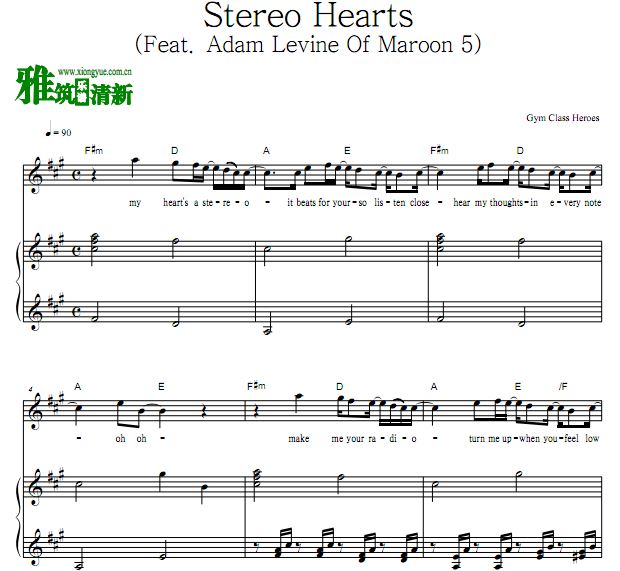 Gym Class Heroes , Adam Levine - Stereo Heartsٰ