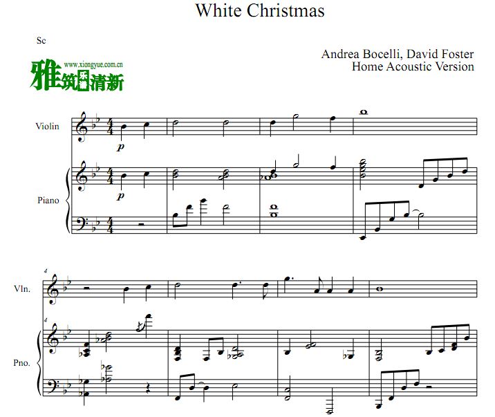Andrea Bocelli, David Foster - White ChristmasСٸٶ
