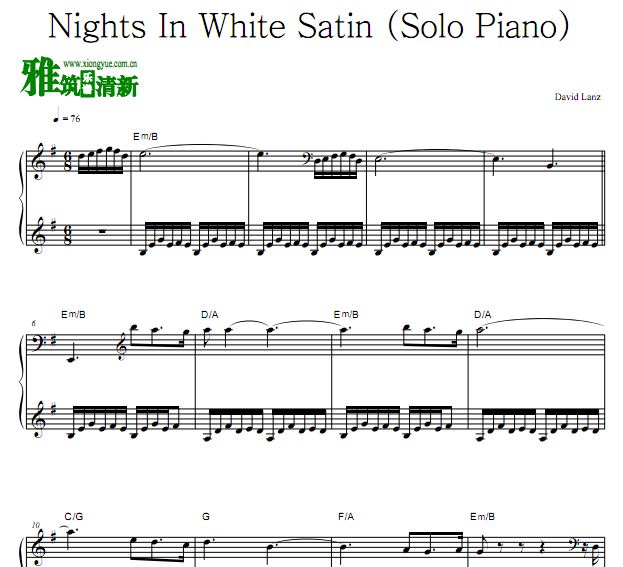 David Lanz - Nights In White Satin