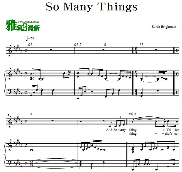 Sarah Brightmanɯ·  So many thingsָٰ