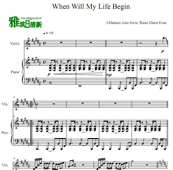 ħԵ  When WIll My Life BeginСٸٰ