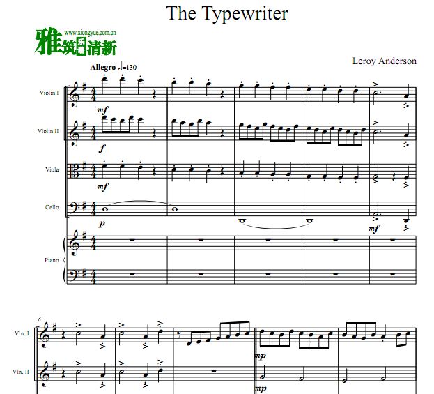 Leroy Anderson - The Typewriterٰ