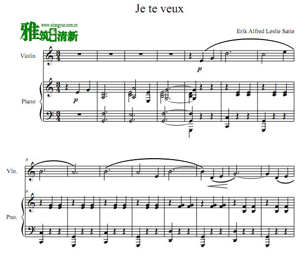 Erik Satie - Je Te VeuxСٸٶ · ҪСٸٰ