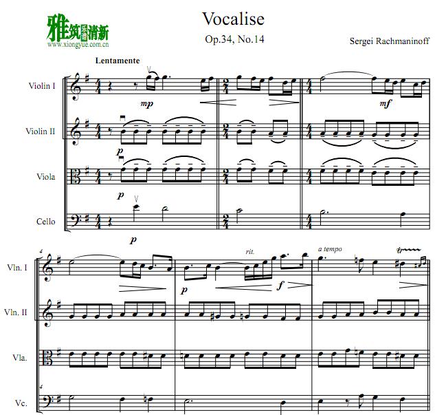 ŵ   Vocalise Op.34, No.14