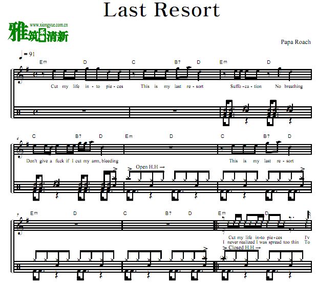 Papa Roachϵ Last Resortӹ