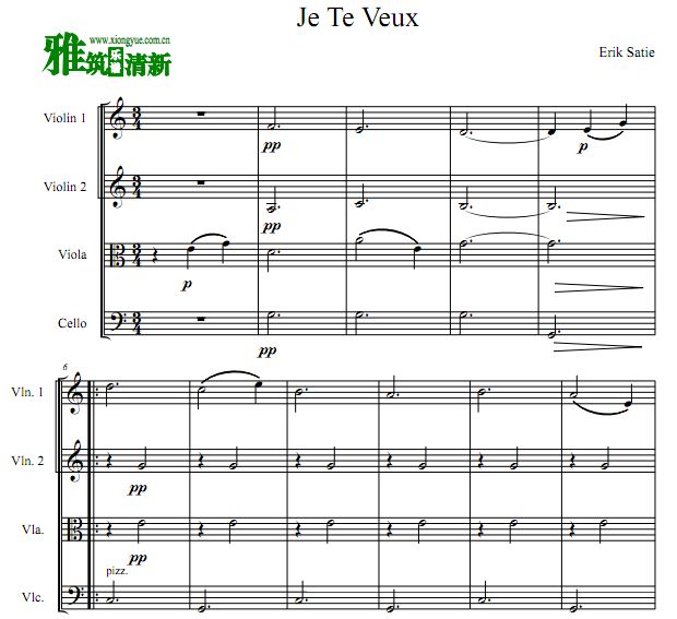 Erik Satie - Je Te Veux · Ҫ