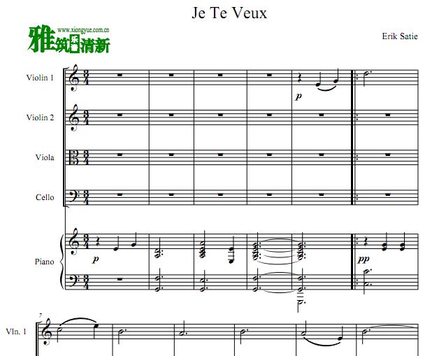 Erik Satie - Je Te Veux  Ҫٰ