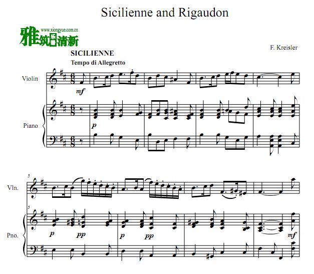 ˹ Sicilienne and RigaudonСٸٰ
