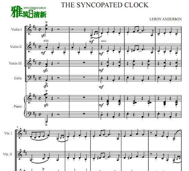 Leroy Anderson - The Syncopated Clock Сٴٸ
